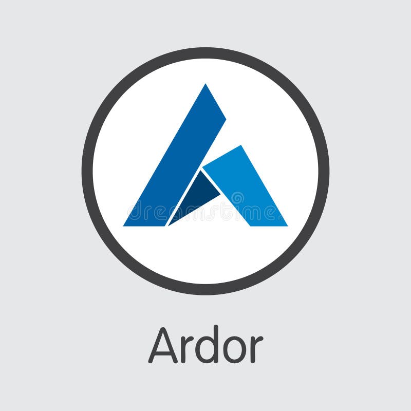 ARDR - Enthousiasme Het Marktembleem van Muntstuk of Marktembleem stock illustratie ARDR - Enthousiasme Het Marktembleem van Muntstuk of Marktembleem stock illustratie