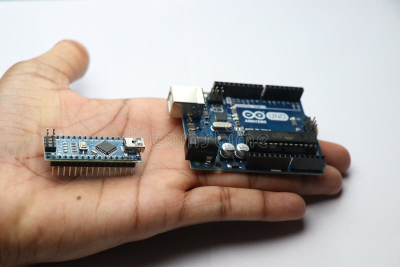 Arduino Uno And Arduino Nano Held In Arduino Boards Used In Making
