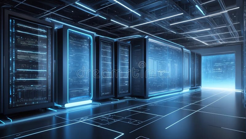 Area di analisi dei dati di domani : quantumquoziente scomposto. generazione di aiuti illustrazione di stock