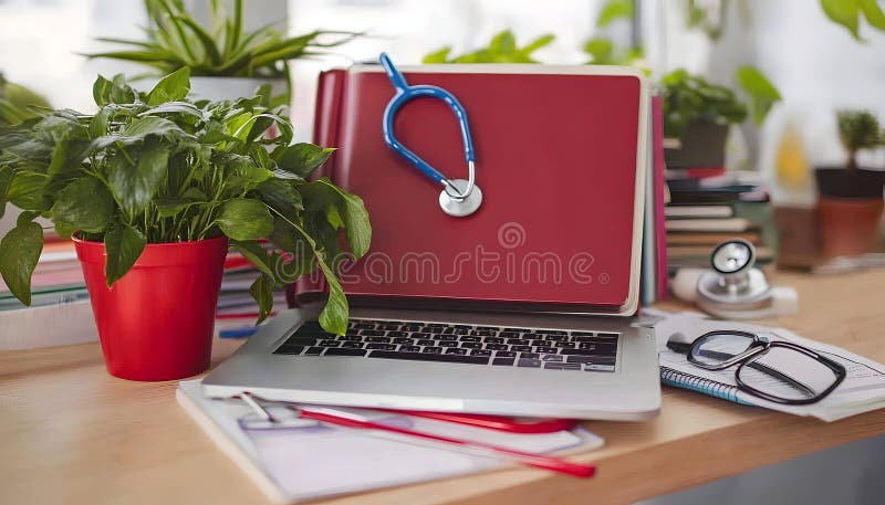 Area di lavoro medica generata AIG royalty illustrazione gratis