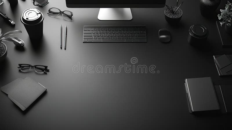 Area di lavoro minimalista moderna royalty illustrazione gratis