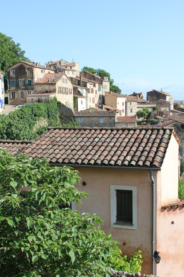 Areal view of Callian, France