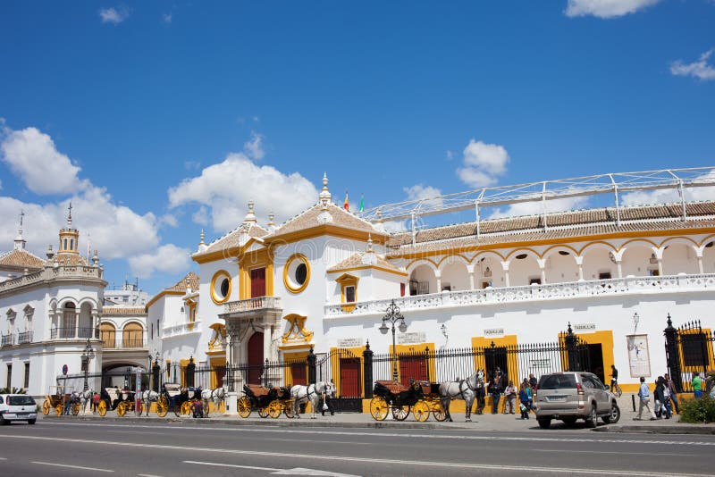 Arena di Siviglia in Spagna fotografia stock Arena di Siviglia in Spagna fotografia stock