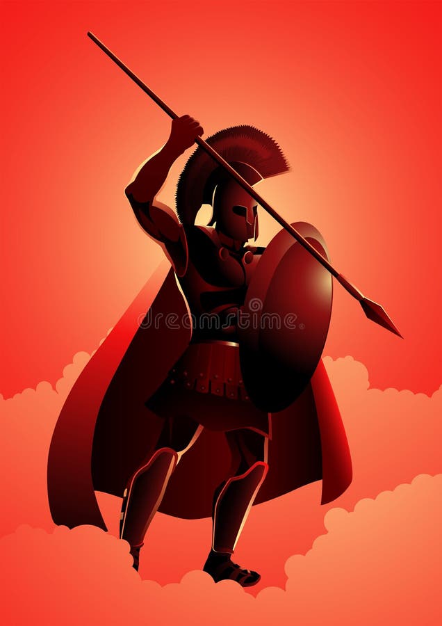 Griechischer Gott Des Krieges Ares Vektor Abbildung Illustration Von Symbol Mythologie 106774147