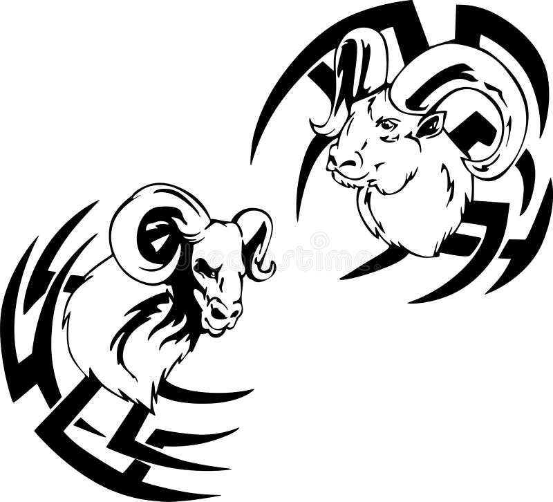 Argali head tattoos