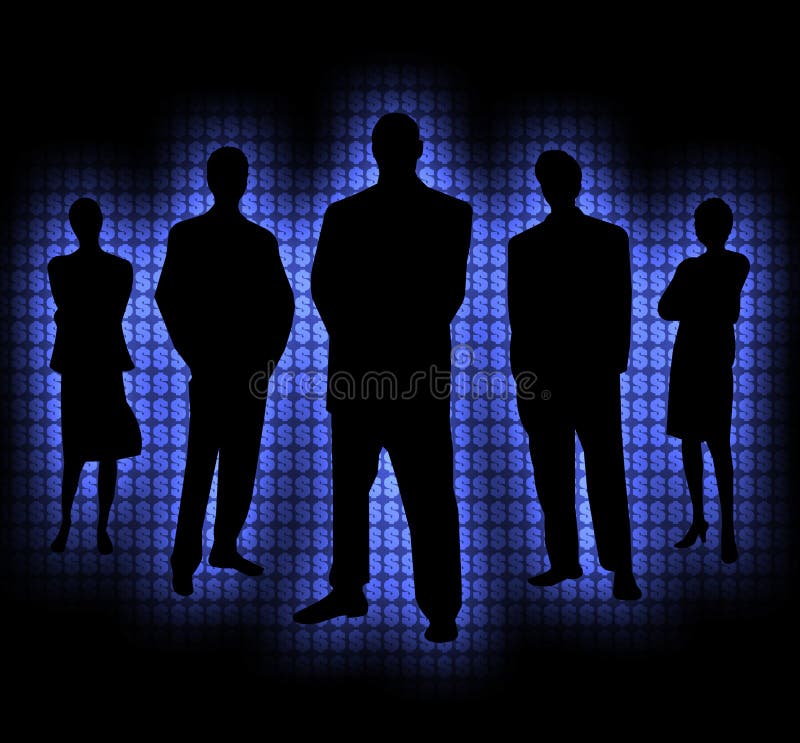 Argent 3 de gens d'ombre illustration de vecteur