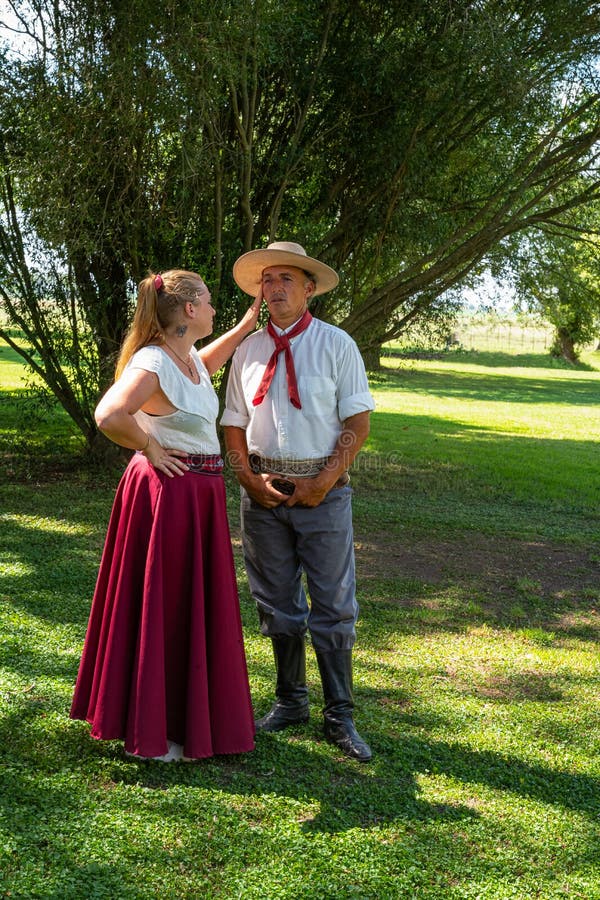 A Gaucho with a Woman at a Traditional Folk Fest Editorial Image ...