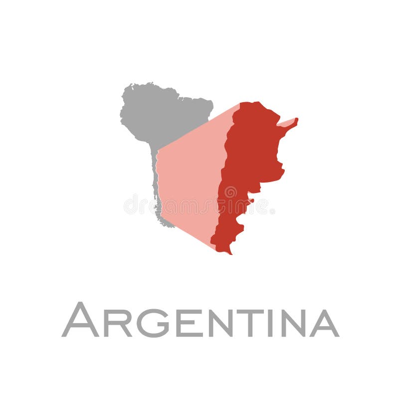 Argentina e sul - mapa americano do continente ilustração do vetor Argentina e sul - mapa americano do continente ilustração do vetor