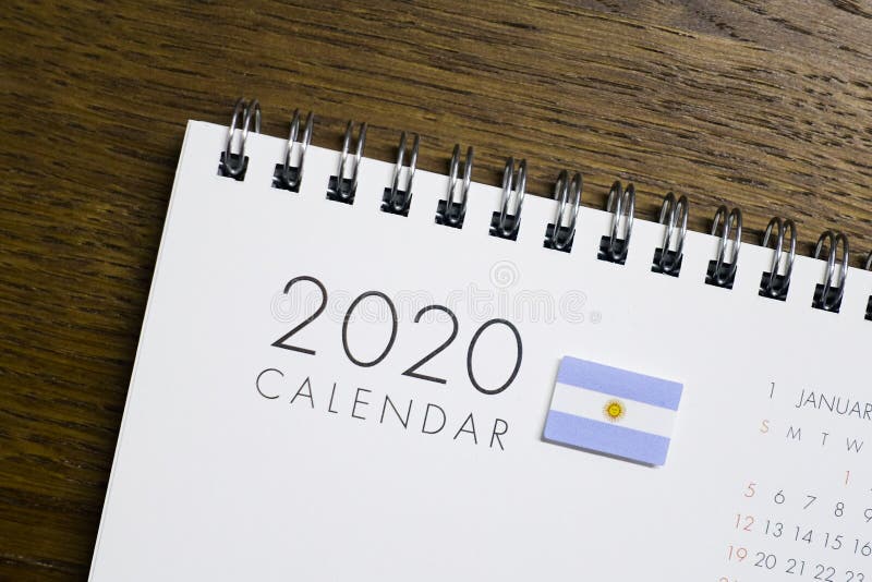 Argentina Flag on 2020 Calendar Stock Image - Image of bolivia, mexican