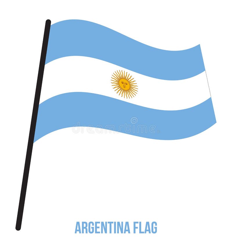 Argentina Flag Waving Vector Illustration on White Background. Argentina National Flag vector illustration Argentina Flag Waving Vector Illustration on White Background. Argentina National Flag vector illustration