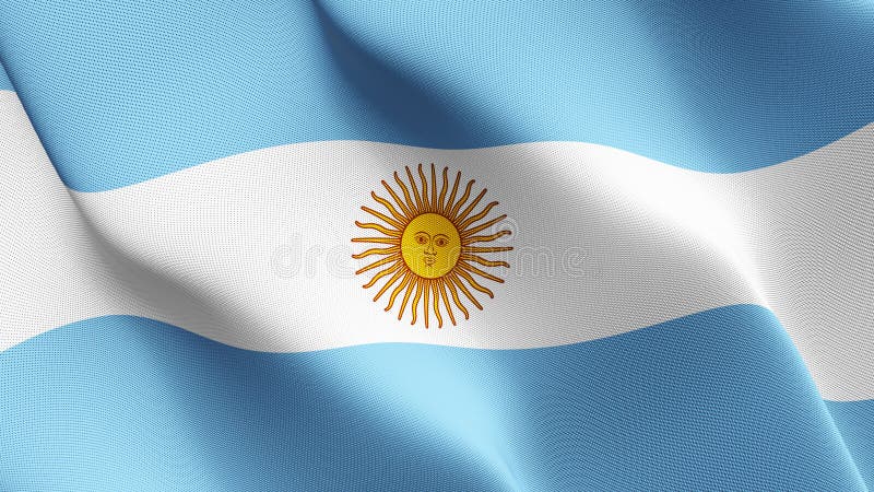 Argentina Flag Waving on Wind. Stock Illustration - Illustration of  background, territory: 112825809