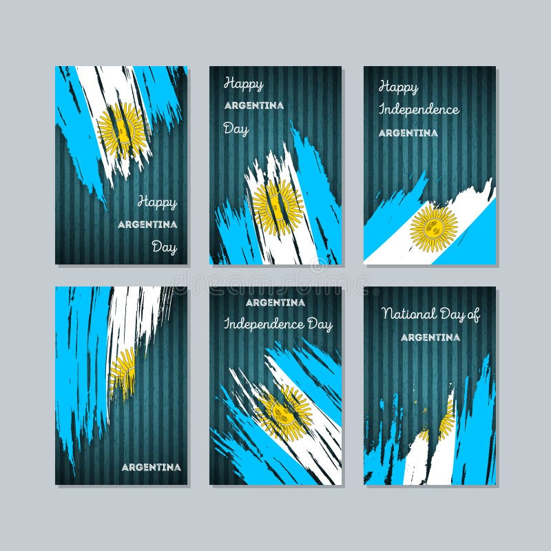 Argentina patriotiska kort för nationell dag royaltyfri illustrationer Argentina patriotiska kort för nationell dag royaltyfri illustrationer