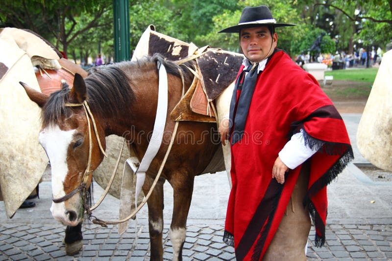 Argentina riders in red cape