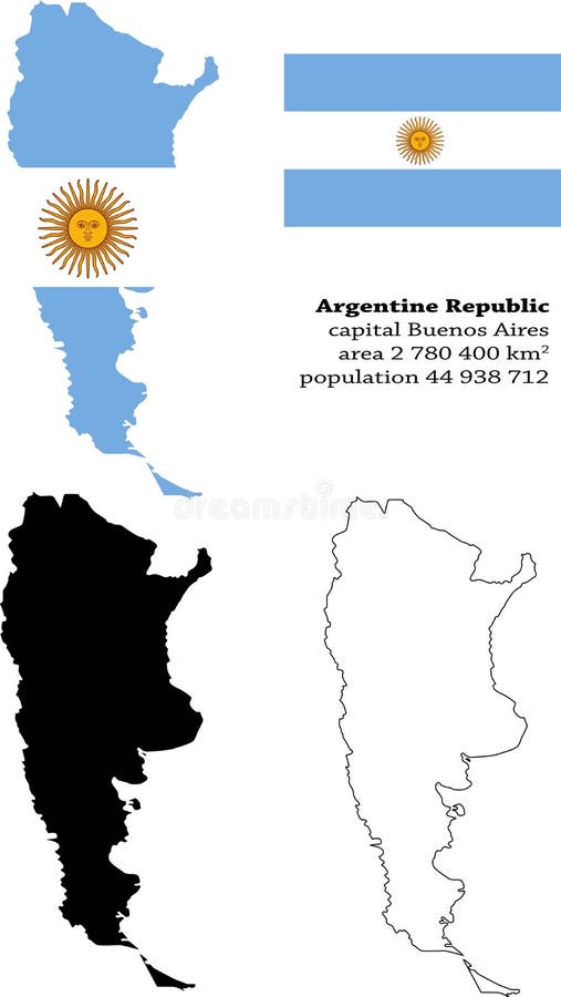 Argentina Info Graphic Map - Vector Illustration Stock ...