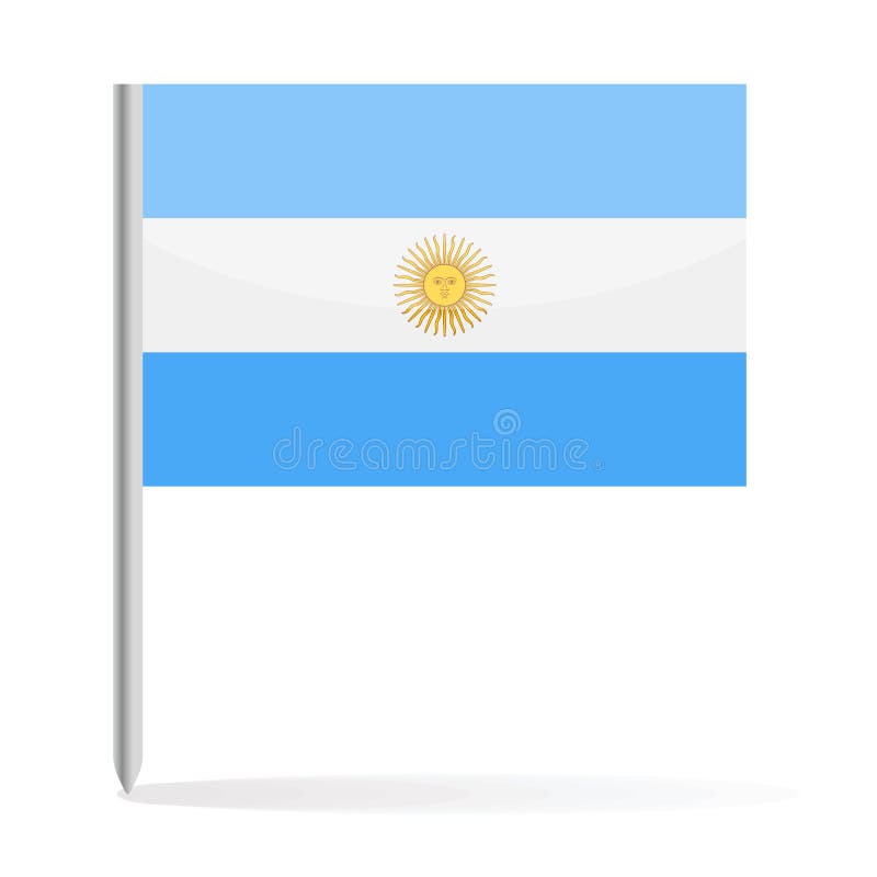 Argentyna flaga szpilki wektoru ikona royalty ilustracja Argentyna flaga szpilki wektoru ikona royalty ilustracja