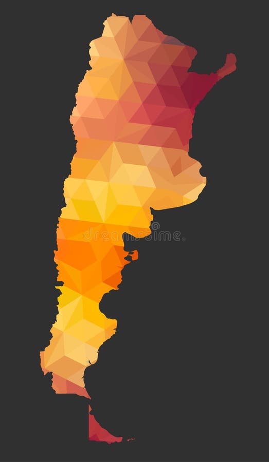 Argentyna mapa Poligonalny styl royalty ilustracja Argentyna mapa Poligonalny styl royalty ilustracja