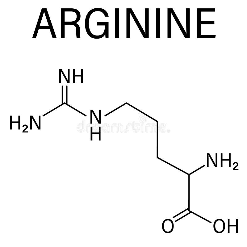 Arginine or Larginine, Arg, R, Amino Acid Molecule. Skeletal Formula