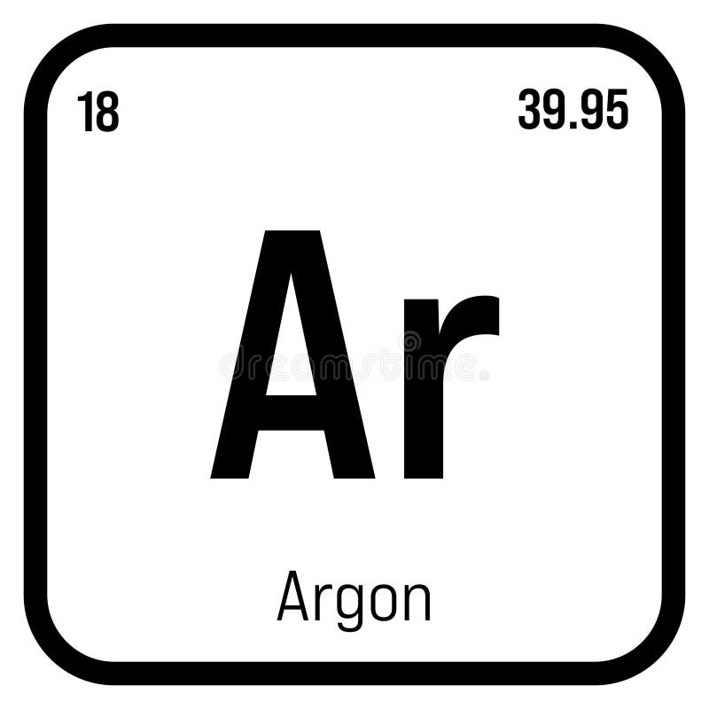 Argon Chemical Element With Atomic Number, Symbol And Weight Royalty Free  SVG, Cliparts, Vectors, and Stock Illustration. Image 24509731.
