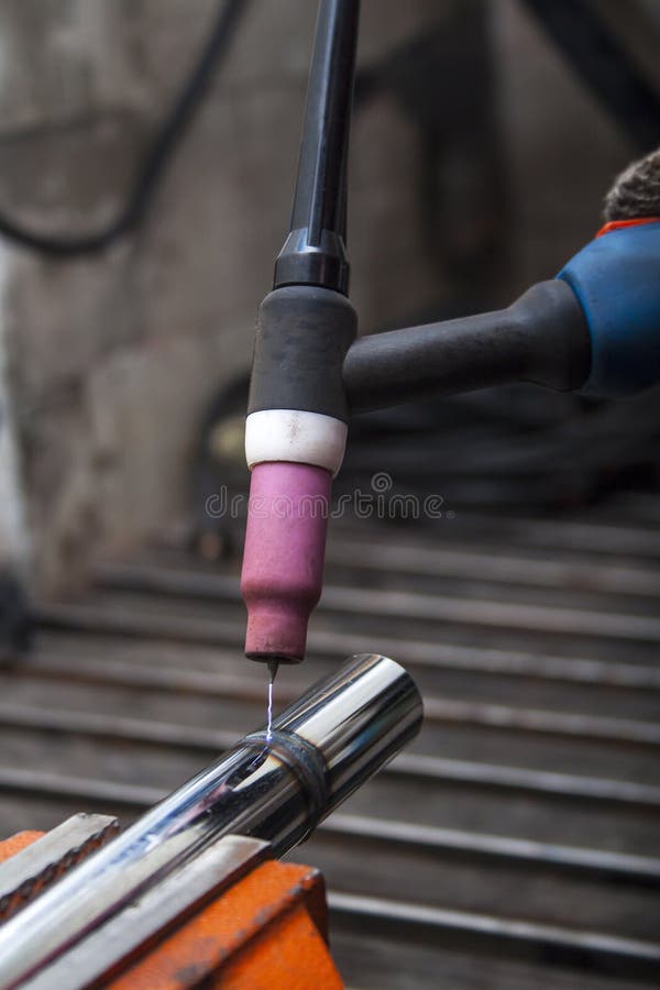 Argon arc welding. stock image. Image of metallic, housing 86531505