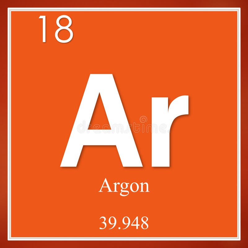 Argon Chemical Symbol Isolated Icon Periodic Table Element Light Cyan  Background Vector Illustration Stock Image Stock Illustration - Download  Image Now - iStock