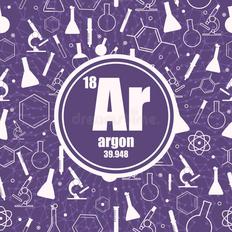 Chemical Elements - glowing Argon