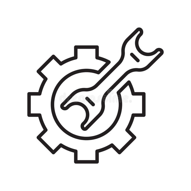 Argt tecken och symbol för skiftnyckelsymbolsvektor som isoleras på vit backg stock illustrationer Argt tecken och symbol för skiftnyckelsymbolsvektor som isoleras på vit backg stock illustrationer