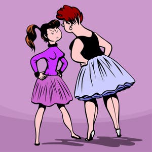 Argumenting Women Stock Vector Illustration Of Violet 14962284