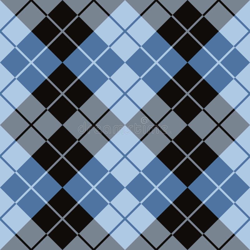 Argyle Design in Schwarzem und in Blauem lizenzfreie abbildung Argyle Design in Schwarzem und in Blauem lizenzfreie abbildung
