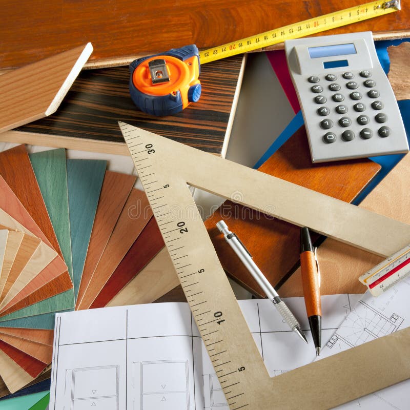 Arhitect decorator de decorațiuni interioare royalty free stock photos