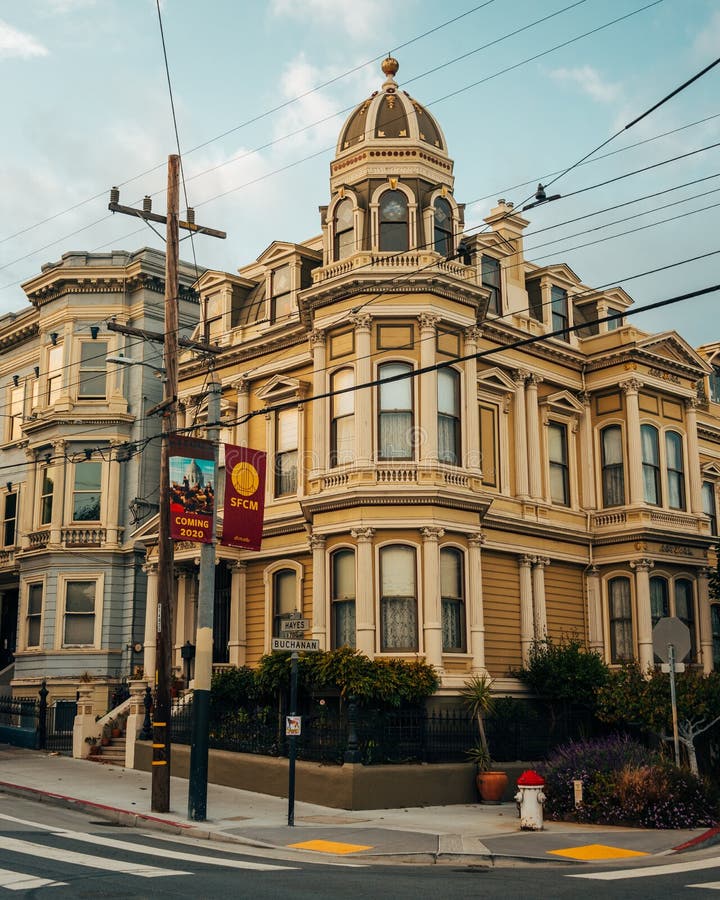 Arhitectură frumoasă în Hayes Valley san Francisco California stock image