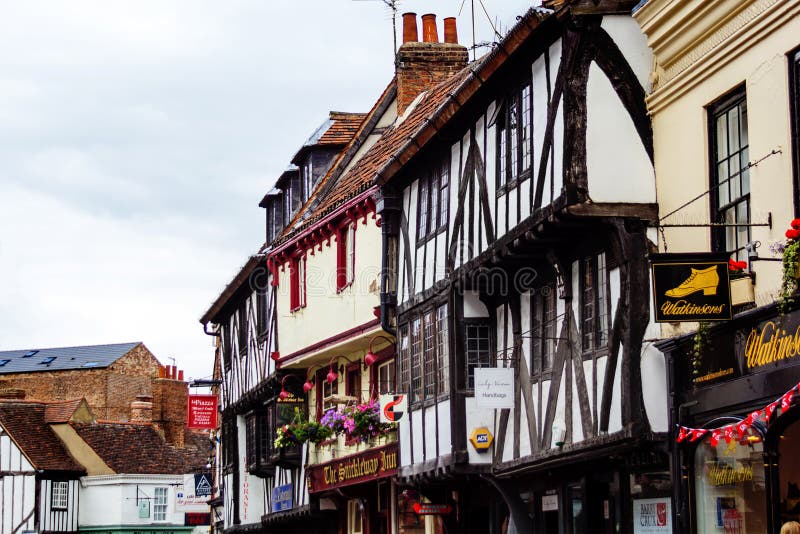 Arhitectură frumoasă în vechiul oraș din York, Anglia royalty free stock photography