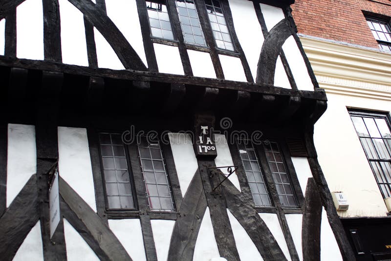 Arhitectură frumoasă în vechiul oraș din York, Anglia royalty free stock image