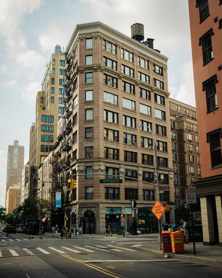 Arhitectură frumoasă și scenă de stradă în Tribeca Manhattan New York royalty free stock image