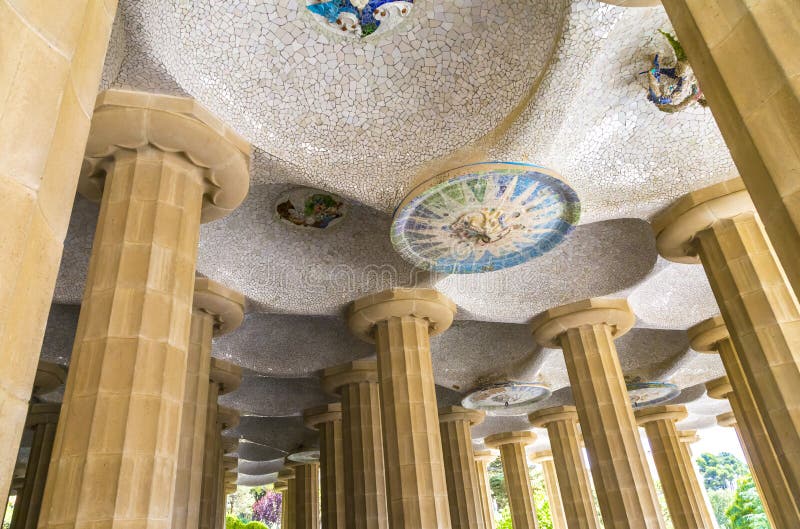 Arhitectură modernistă în Barcelona stock image