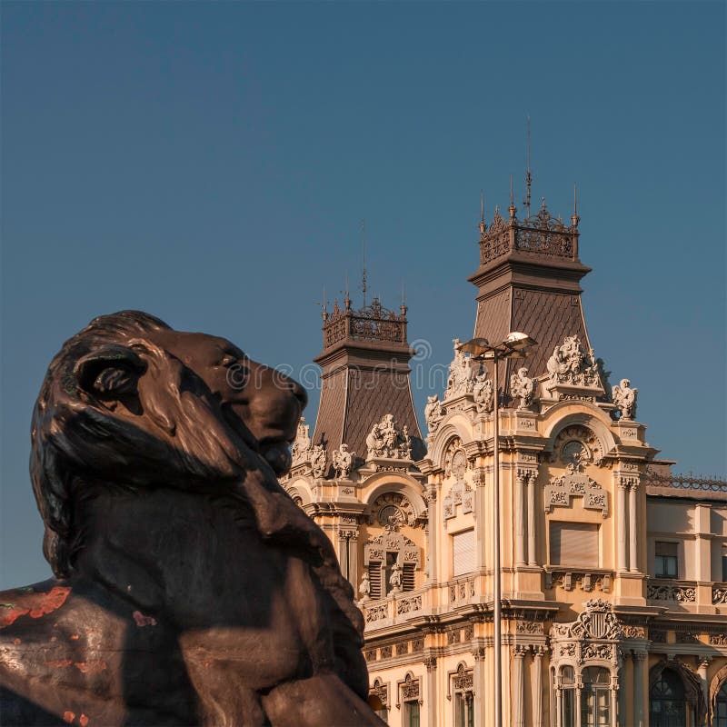 Arhitectură modernă a frumoasei Barcelona, Spania stock images