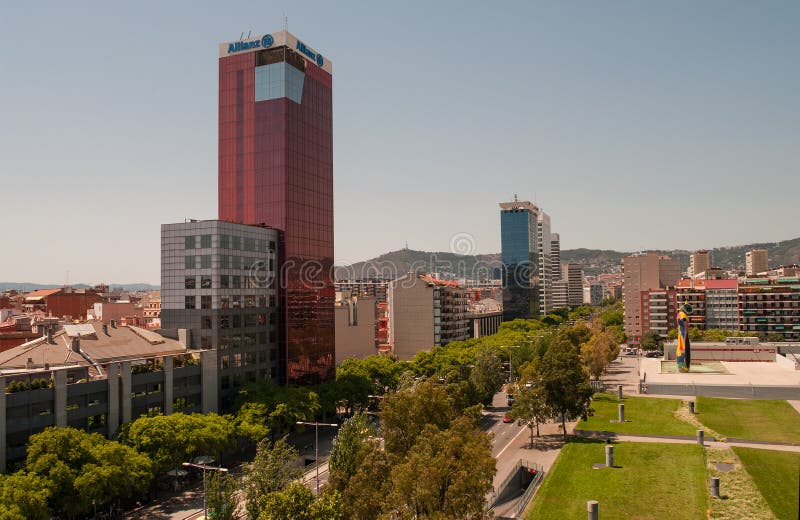 Arhitectură modernă a frumoasei Barcelona, Spania royalty free stock images