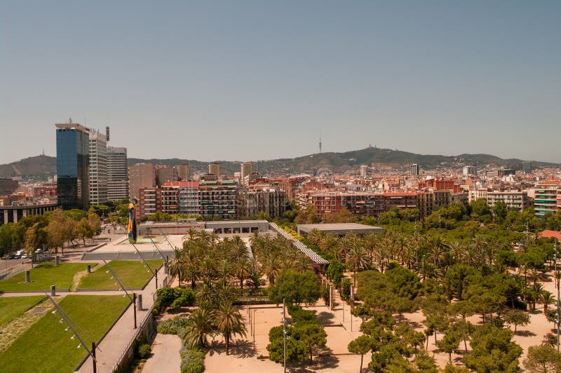 Arhitectură modernă a frumoasei Barcelona, Spania stock images