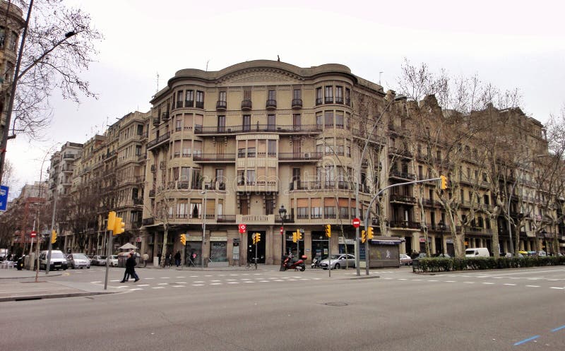 Arhitectură urbană frumoasă Barcelona stock photography