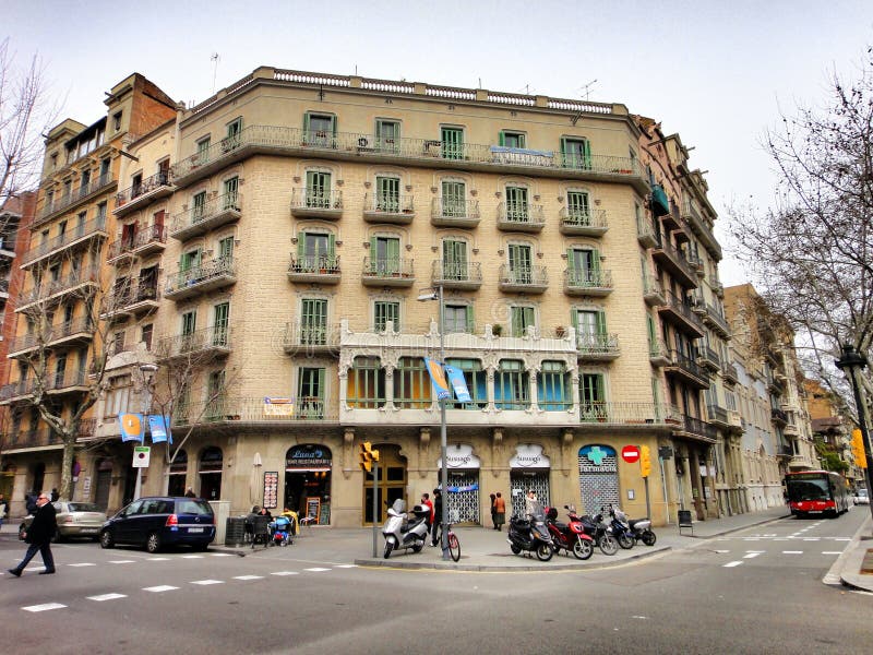 Arhitectură urbană frumoasă Barcelona stock image