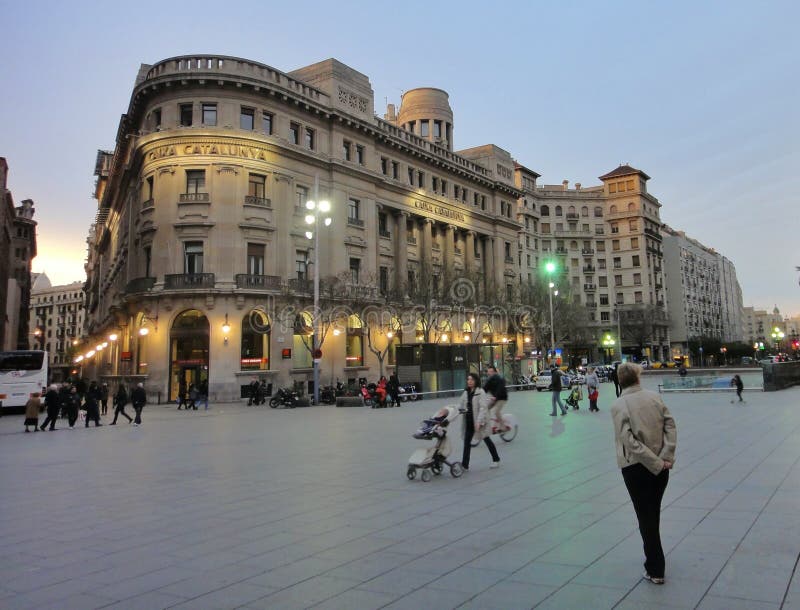 Arhitectură urbană frumoasă Barcelona stock photography