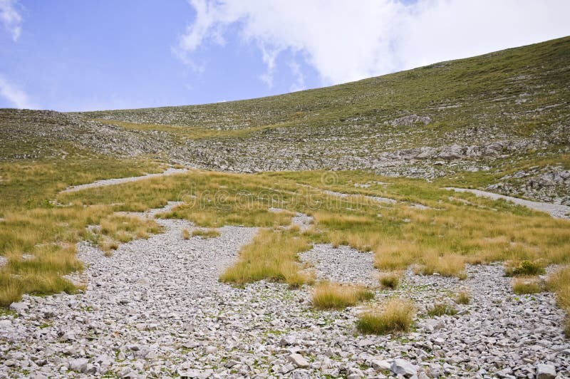 An Arid Meadow in the Sibillini Mountains National Park Marche, Italy ...