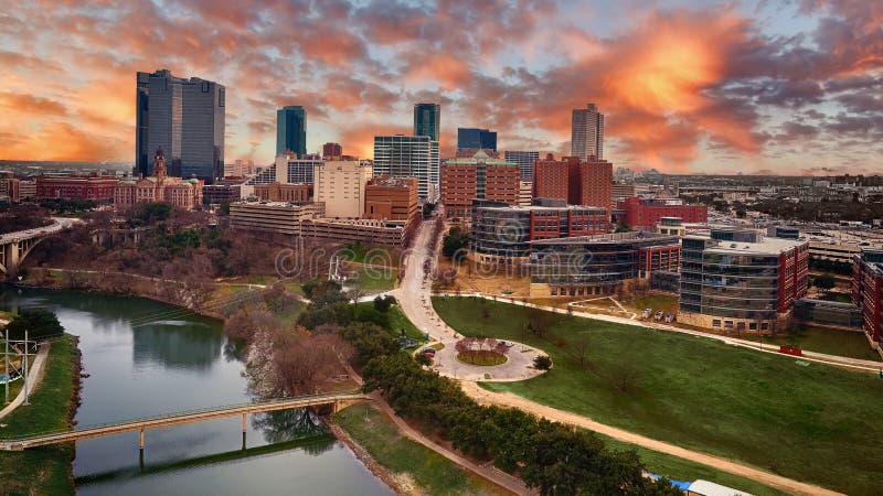 Ariel View of Downtown Fort Worth, Texas