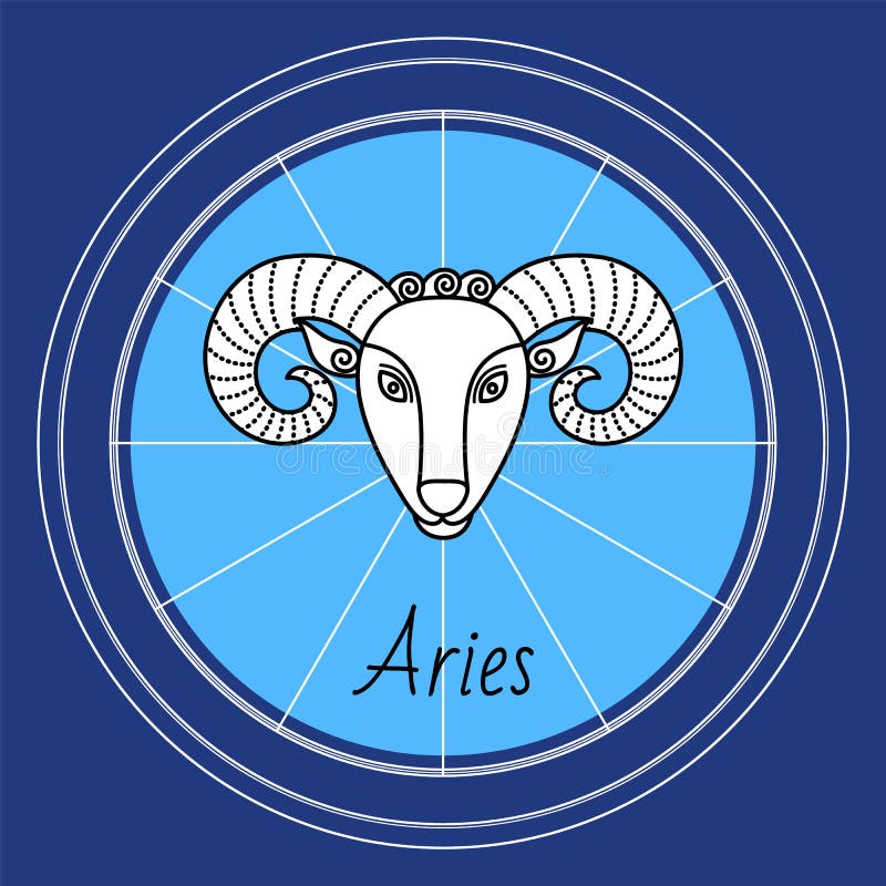 Aries Astrology Element for Horoscope Zodiac Sign Stock Vector ...