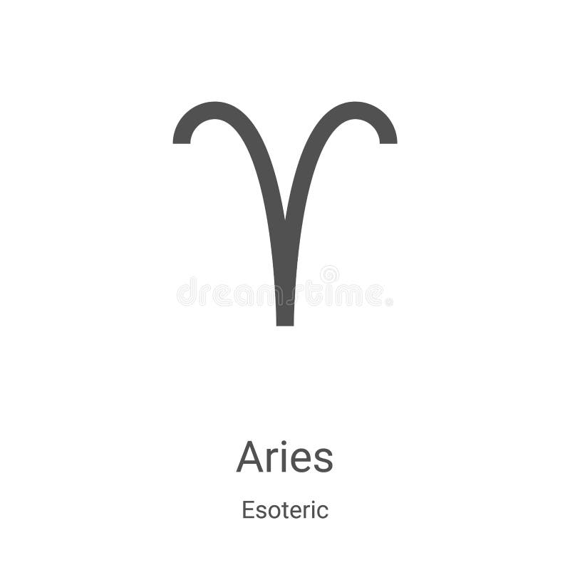 Aries zodiac outline icon stock vector. Illustration of pictogram ...