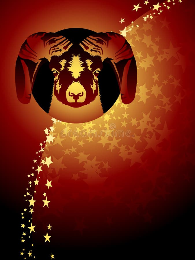 Aries zodiac background