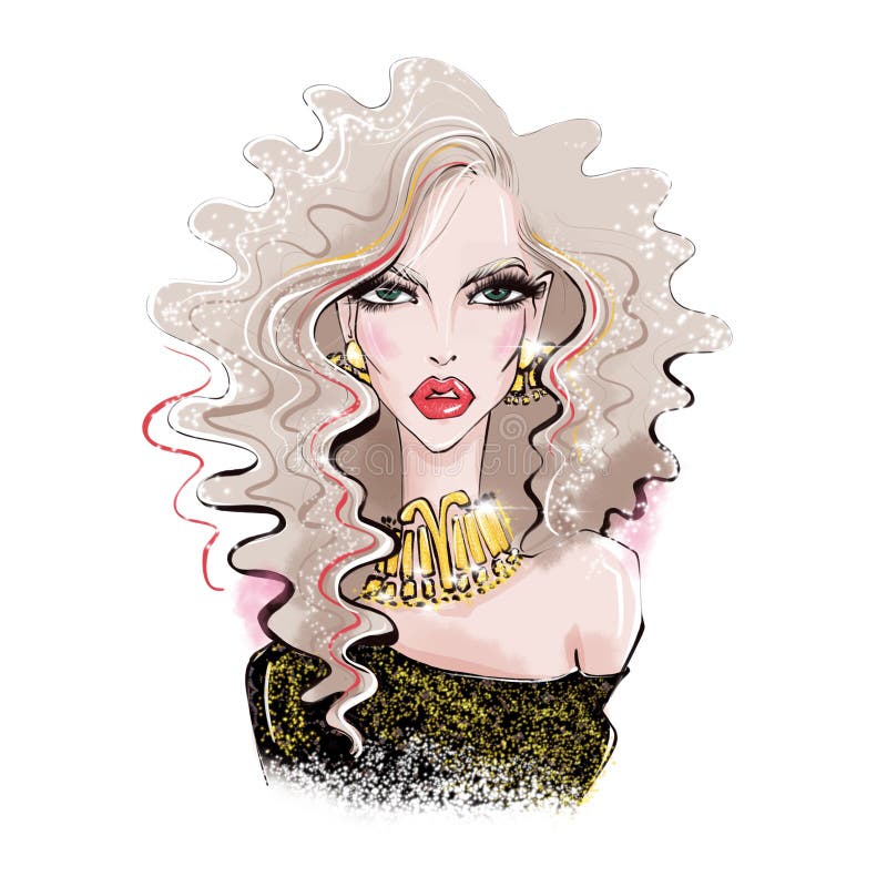Aries. Zodiac Girls Illustrations. stock illustration Aries. Zodiac Girls Illustrations. stock illustration