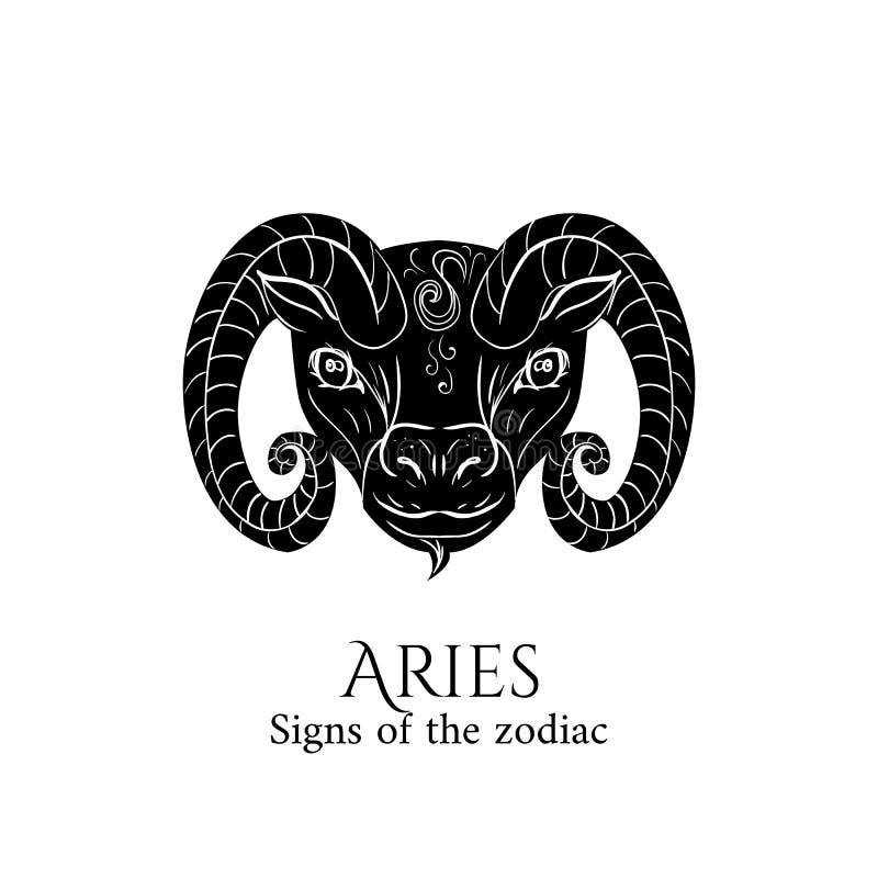 Aries zodiac stock vector. Illustration of design, card - 89661255