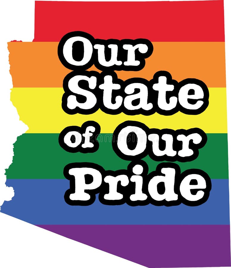 Arizona Gay Pride Vector State Sign Stock Vector Illustration of