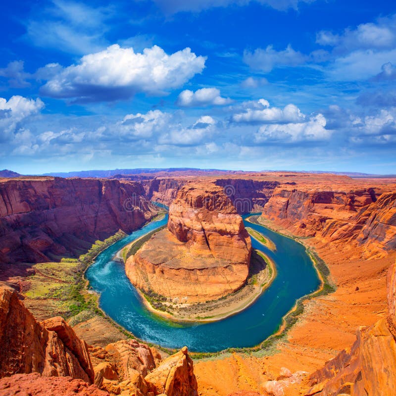 Arizona Horseshoe Bend meander of Colorado River royalty free stock photos
