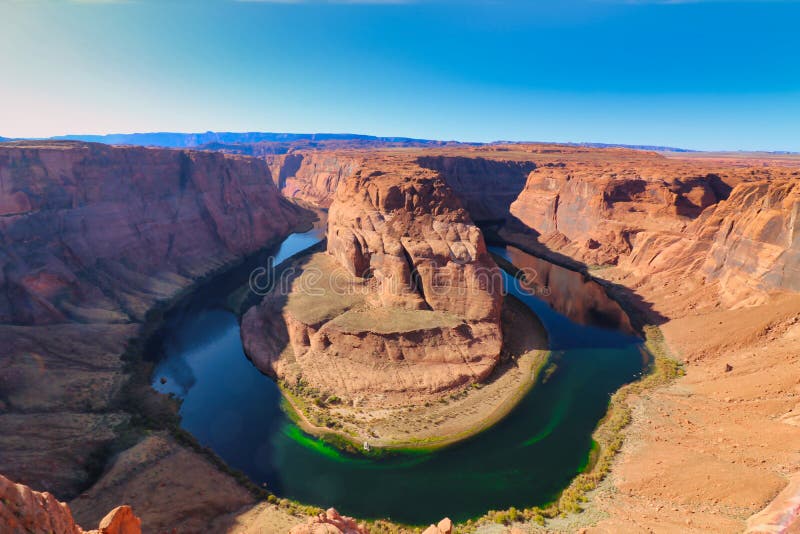 Arizona Horseshoe Bend Meander of Colorado River in Glen Canyon Stock ...